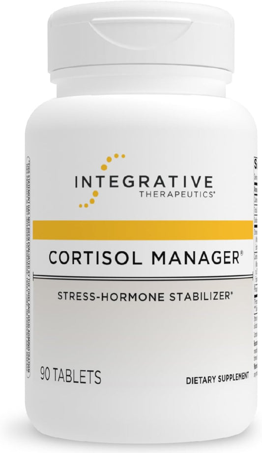 Integrative Therapeutics Cortisol Manager - Balance Cortisol & Support Relaxation for Restful Sleep* - Includes Ashwagandha & L-Theanine for Confidence with Less Stress* - 90 Tablets